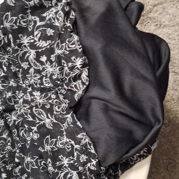 No Comment sheer lined mini dress - L - floral black/white - Picture 7 of 9